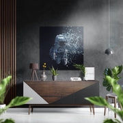 Pixelerende astronaut – Dibond Schilderij