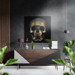 Bronzen schedel – Dibond Schilderij