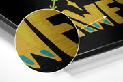 Teal oog met de tekst Wake Up Be Awesome – Dibond Schilderij