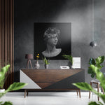 Standbeeldbuste met glitch-effect – Dibond Schilderij