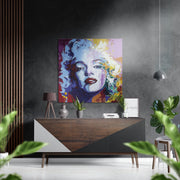 Violette paletmesstijl met blonde ster – Dibond Schilderij