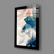 Abstract Blad – Glasschilderij
