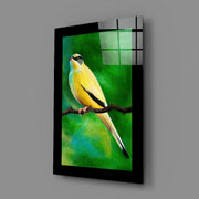 Vogel op een Tak – Glasschilderij