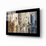Abstracte Skyline van New York – Glasschilderij