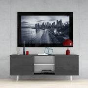 New York in Zwart-Wit – Glasschilderij