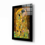 Gustav Klimt – De Kus – Glasschilderij