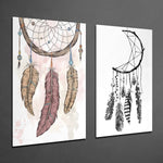 Dreamcatcher 2 Pieces Combine Glass Wall Art