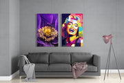 Blonde Silver-Screen Icon Glass Wall Art
