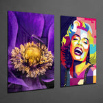 Blonde Silver-Screen Icon Glass Wall Art