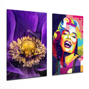 Blonde Silver-Screen Icon Glass Wall Art