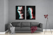 Statues 2 Pieces Combine Glass Wall Art