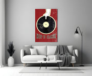 Classic Vinyl Record Glass Wall Art