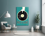 Classic Vinyl Record Glass Wall Art