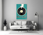 Classic Vinyl Record Glass Wall Art
