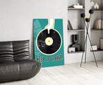 Classic Vinyl Record Glass Wall Art