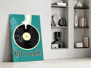 Classic Vinyl Record Glass Wall Art