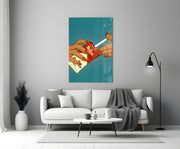 Marlboro Cigarette Pack Glass Wall Art