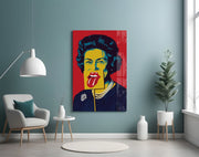 Pop Art Regal Queen Portrait Glass Wall Art