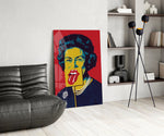 Pop Art Regal Queen Portrait Glass Wall Art