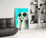 Cool Cat in Shades Glass Wall Art