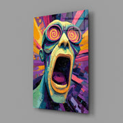 Scream of the Mind Glass Wall Art