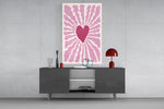 Radiant Heart Glass Wall Art