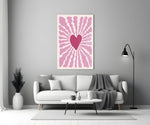 Radiant Heart Glass Wall Art