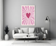 Radiant Heart Glass Wall Art