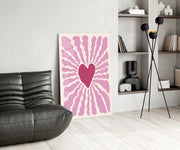 Radiant Heart Glass Wall Art