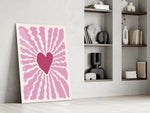 Radiant Heart Glass Wall Art