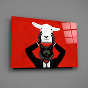 Sheep in Wolf's Clothing Glass Wall Art