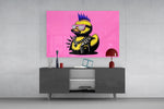 Punk Duck Pop Glass Wall Art