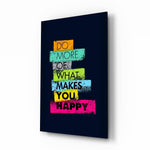 Vibrant Happiness Stack Glass Wall Art