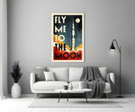 Moon Landing Glass Wall Art