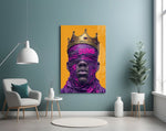 Royal Blindfolded King Glass Wall Art