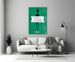 Alien Disbelief Sign Glass Wall Art