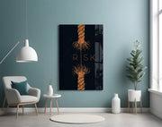 Risk Tangled Rope Glass Wall Art