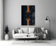 Risk Tangled Rope Glass Wall Art