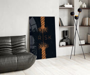 Risk Tangled Rope Glass Wall Art