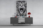 Spiral Scream Glass Wall Art