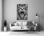 Spiral Scream Glass Wall Art