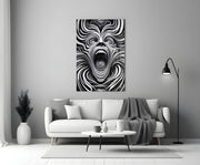 Spiral Scream Glass Wall Art
