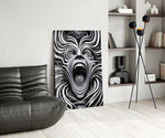 Spiral Scream Glass Wall Art