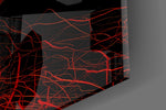 Red Tangle Portrait Glass Wall Art