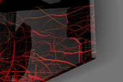Red Tangle Portrait Glass Wall Art