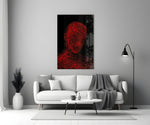 Red Tangle Portrait Glass Wall Art