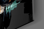 Urban Graffiti Headphones Glass Wall Art