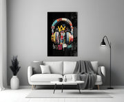 Urban Graffiti Headphones Glass Wall Art