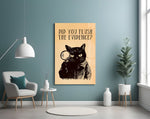 Vintage Cat Detective Glass Wall Art