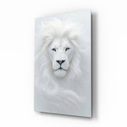 White Lion Glass Wall Art